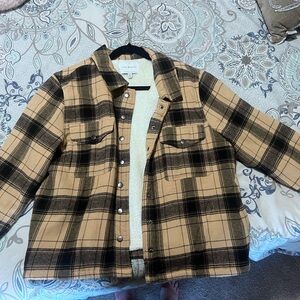 Lucky Brand yellow and Black Plaid Jacket